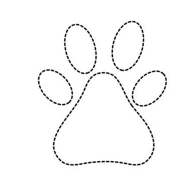 süsleme tasarlamak vektör şekli köpek hayvan ayak izleri noktalı