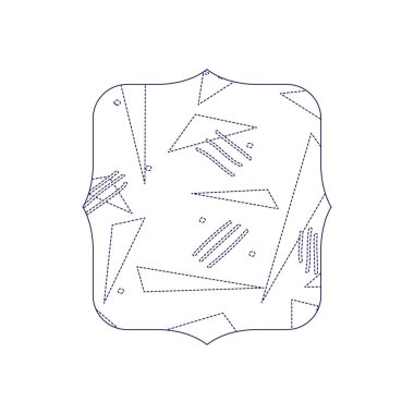 memphis soyut tasarım arka plan vektör çizim ile noktalı şekil quadrate