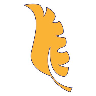 tam renkli düz egzotik yaprak bitki tasarlamak vektör