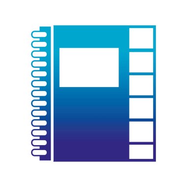 siluet defter nesne okul eğitim tasarlamak vektör için