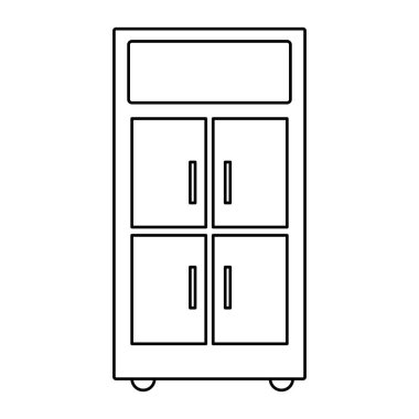 satır office kabine arşiv dosya organizasyon vektör çizim