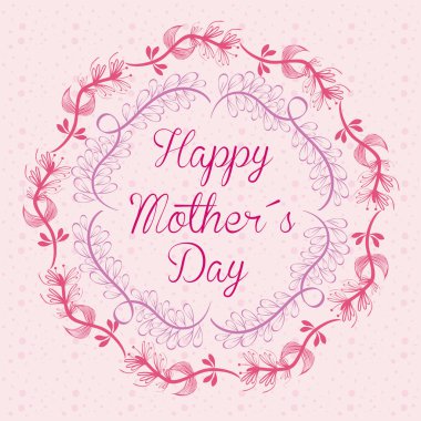 Mutlu anneler günü kartı simge vektör çizim grafik tasarım