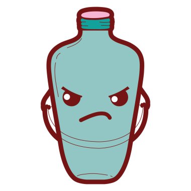 renk kızgın mason kavanoza kawaii tel sapı vektör çizim ile satır