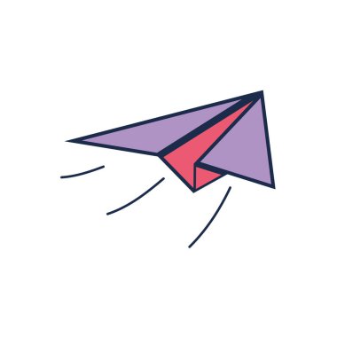 kağıt uçak fly origami oyun vektör resim.