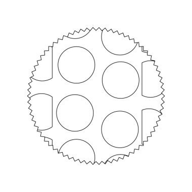 çizgi daire memphis geometrik şekil arka plan vektör çizim ile