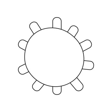 çizgi güneş ışığı hava ray tasarım vektör çizim ile