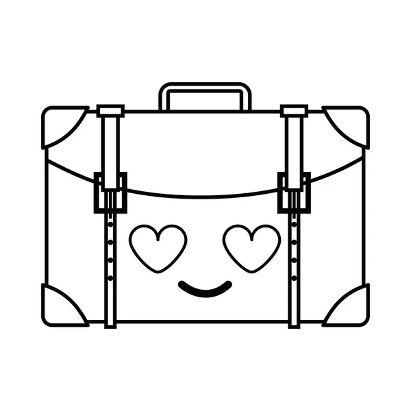 线旅行背包在爱可爱的 Kawaii 卡通矢量例证 — 图库矢量图片