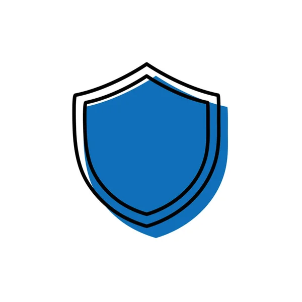Shield Security Protection Web Symbol Vector Illustration — Stock Vector