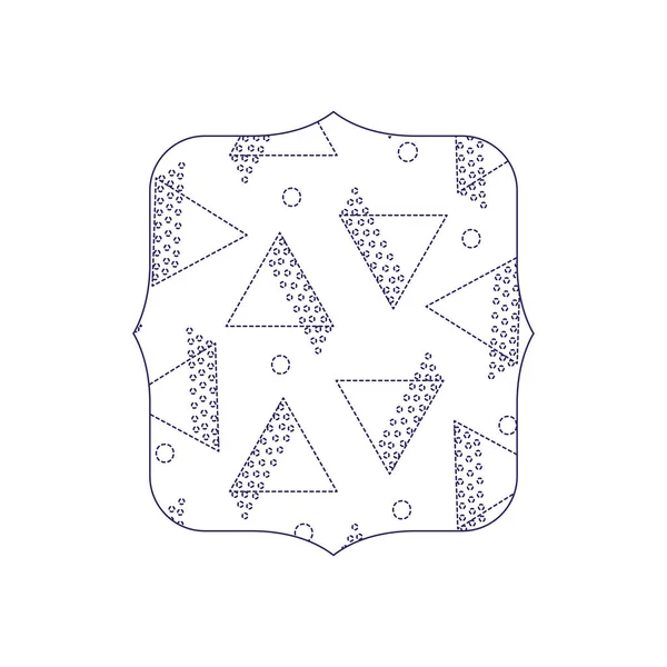 Gepunktete Form Quadrat Mit Geometrischen Stil Figuren Hintergrund Vektor Illustration — Stockvektor