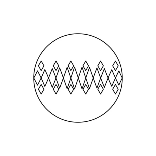 Ligne Cercle Boule Décoration Pour Joyeux Noël Conception Vectorielle Illustration — Image vectorielle