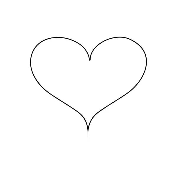 Γραμμή Σύμβολο Καρδιά Αγάπη Και Πάθος Σχεδιασμό Εικονογράφηση Διάνυσμα — Διανυσματικό Αρχείο
