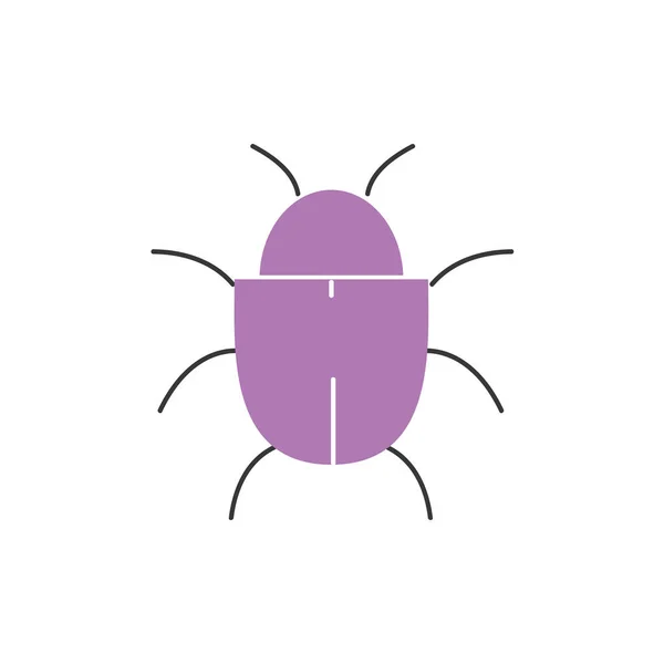 Spindel Insekt Till Web Fara Symbol Vektorillustration — Stock vektor
