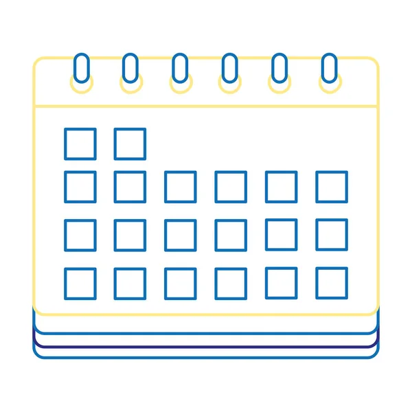 Color Line Calendar Date Information Event Days Vector Illustration — Stock Vector