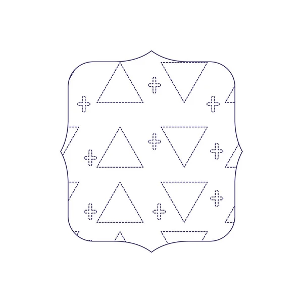 Gepunktete Form Quadrat Mit Memphis Stil Geometrisches Design Hintergrund Vektor — Stockvektor