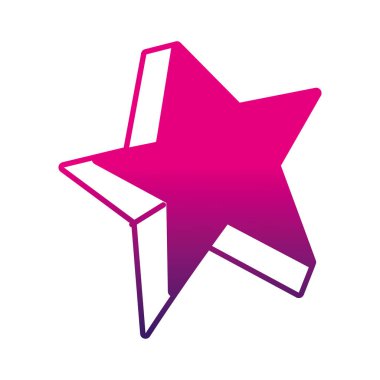 siluet sevimli parlak yıldız sanat tasarlamak vektör