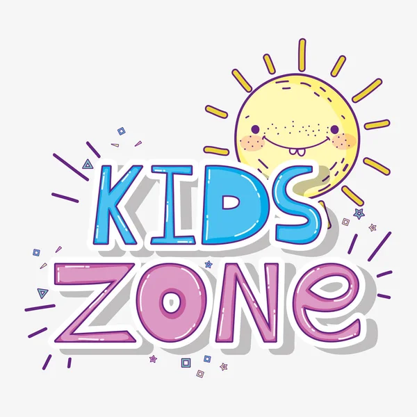 Entertainment kids zone met play avontuur — Stockvector