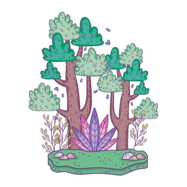 güzel orman manzara sahne