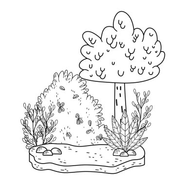 güzel orman manzara sahne