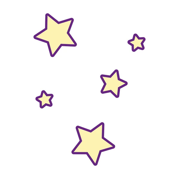 Cute stars group icons — Stock Vector