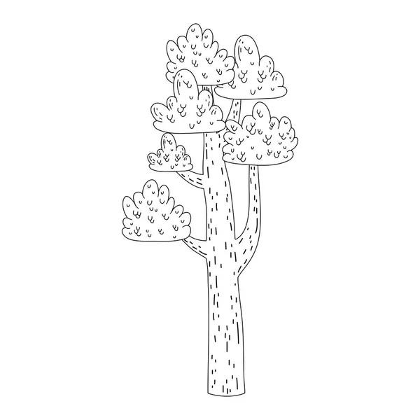 Ikon dongeng pohon yang indah - Stok Vektor