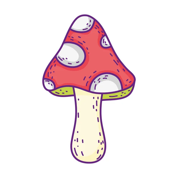 可爱的真菌童话般的图标 — 图库矢量图片