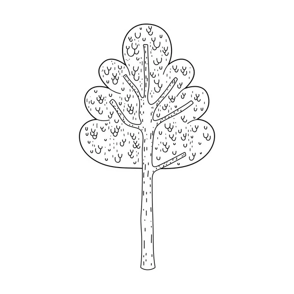 Gyönyörű fa mese ikon — Stock Vector