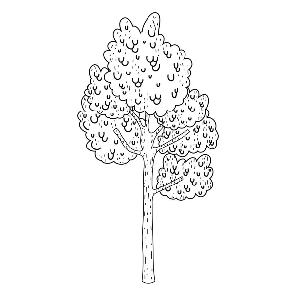 Hermoso árbol icono de cuento de hadas — Vector de stock