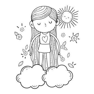 Bulutlar küçük kız