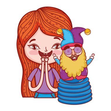 kız ve joker şapka ile gnome aptallar gün karakter