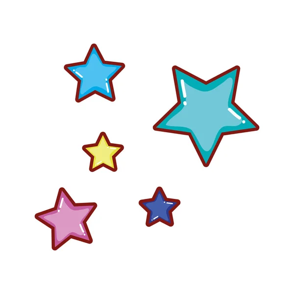 Cute stars group icons — 图库矢量图片