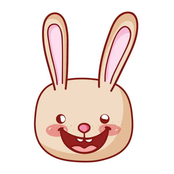 兔子疯狂的脸傻瓜天字符 — 图库矢量图片