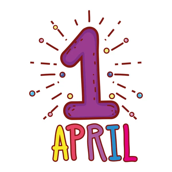 Celebración del primer día de tontos abril — Archivo Imágenes Vectoriales