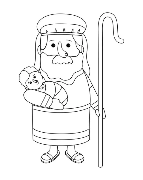 Scène de la Nativité dessin animé — Image vectorielle