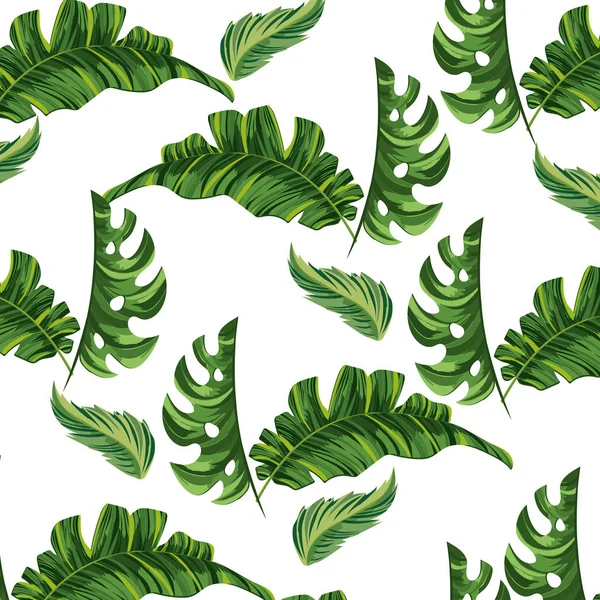 Natura foglie cartone animato — Vettoriale Stock
