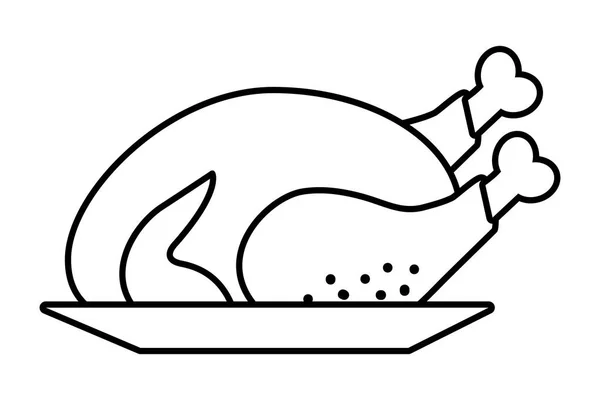 Nourriture poulet dessin animé — Image vectorielle