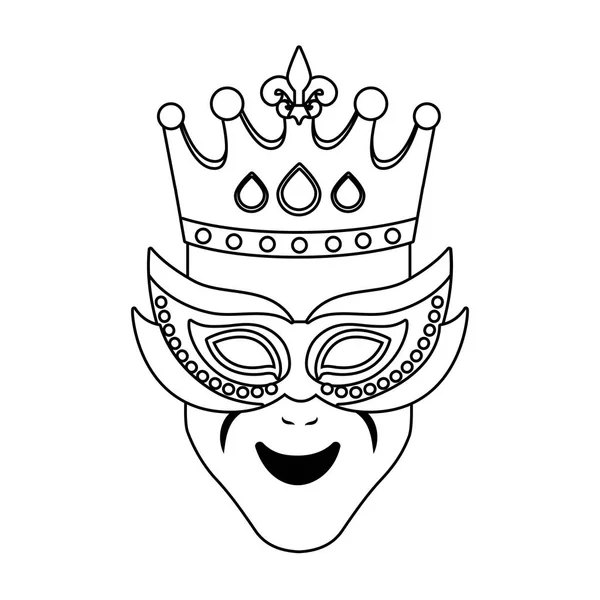 Caricatura máscara festiva — Vector de stock