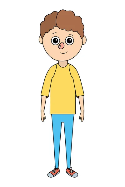 Lindo chico de dibujos animados — Vector de stock