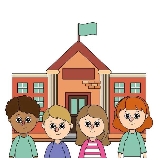 Istruzione scolastica bambini cartone animato — Vettoriale Stock