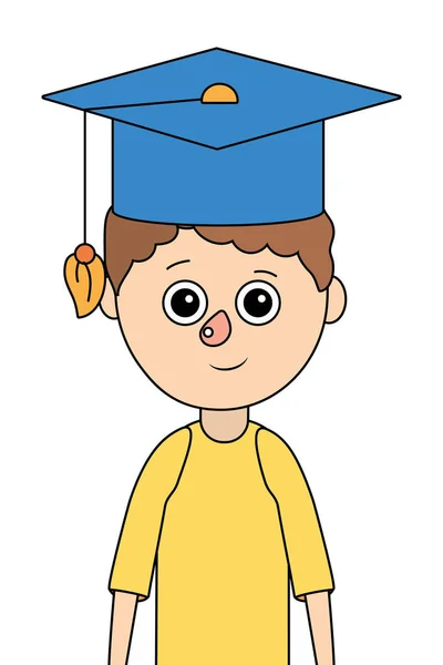 School education boy cartoon — Stock Vector