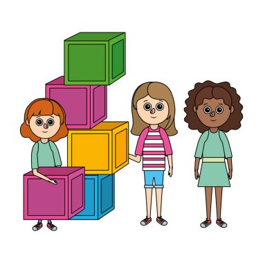 Okul kız çizgi film