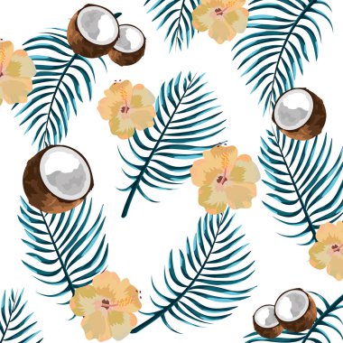 güzel tropik çiçekler çizgi film