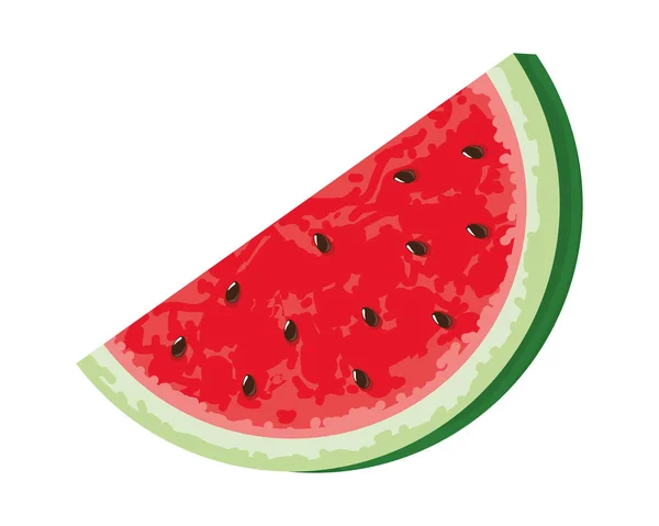 Köstliche Wassermelone Cartoon — Stockvektor