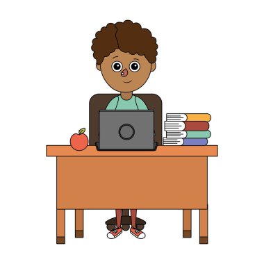 okul öğrenci çocuk çizgi film