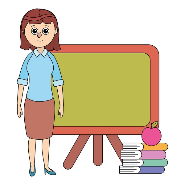 Шкільний вчитель мультфільм — стоковий вектор