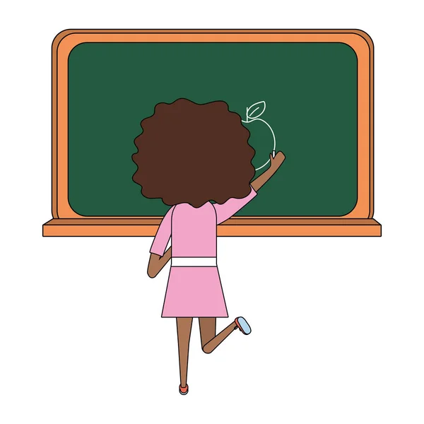 Μαθητή σχολείο κορίτσι καρτούν — Διανυσματικό Αρχείο