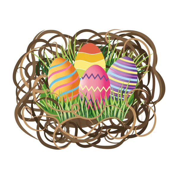 Easter eggs cartoon — Stock Vector