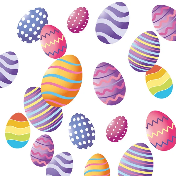 Huevos de Pascua de dibujos animados — Vector de stock