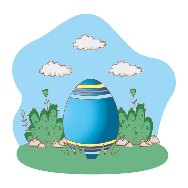 Oeuf de Pâques dessin animé — Image vectorielle