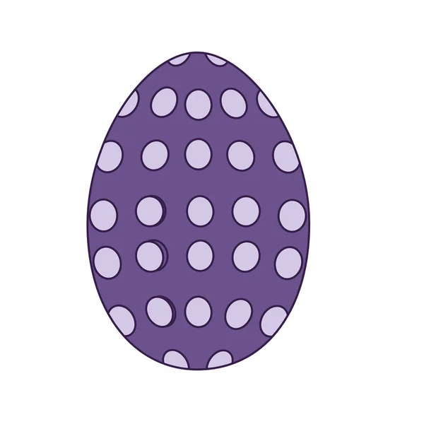 Roztomilý velikonoční vajíčko kreslený — Stockový vektor