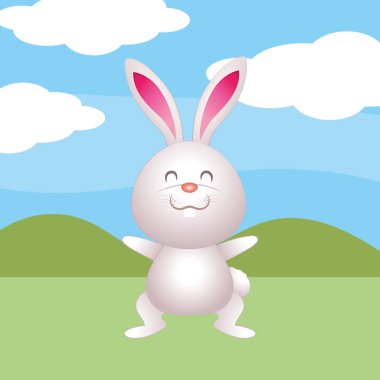 Sevimli tavşan çizgi filmi